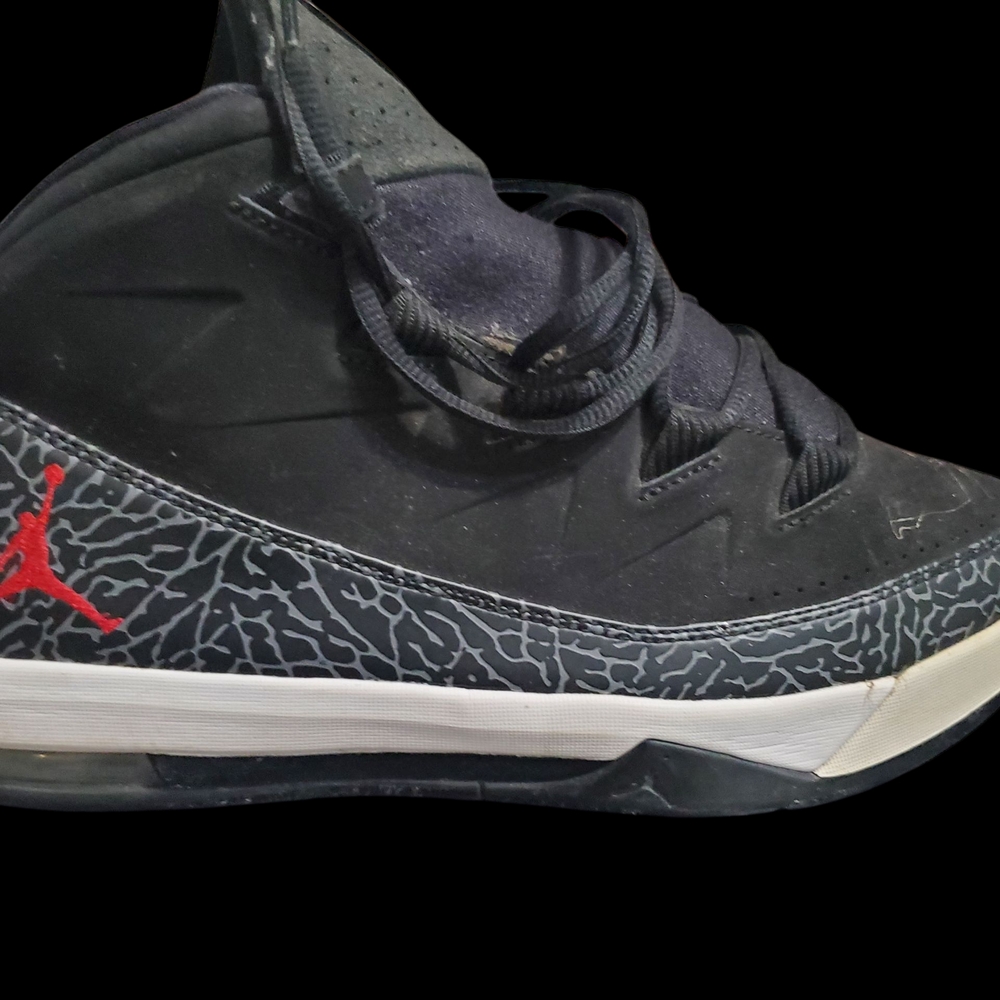 Jordan Black and Red Athletic Shoes